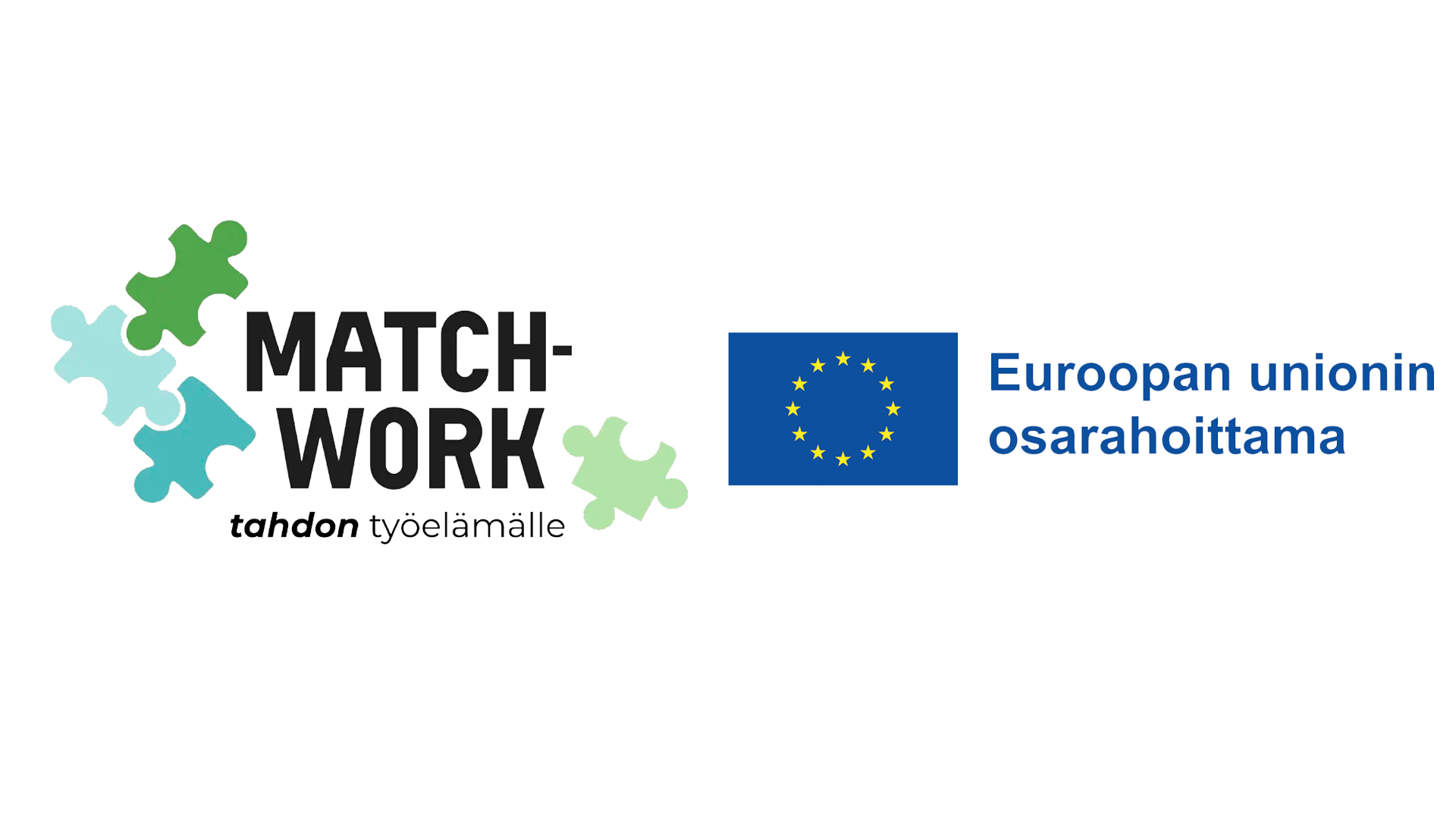 Matchwork. ja EU rahoittaa -logot