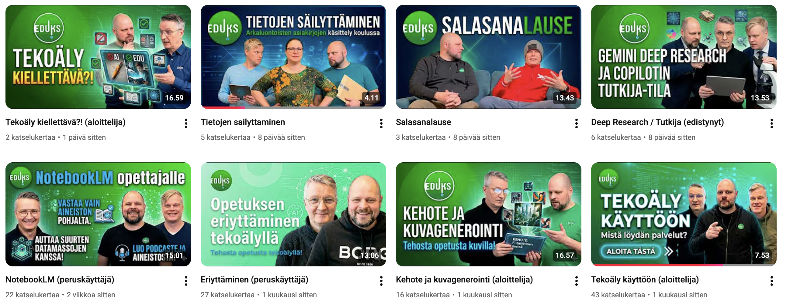 Esimerkkikuva Eduksin youtubekanavalta