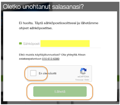 "En ole robotti" -laatikko.