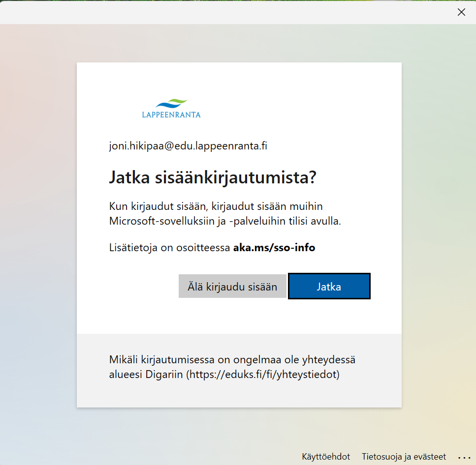 Kirjaudu sisään 2