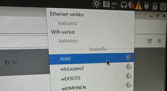 Valitse verkko