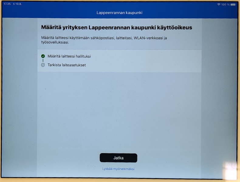 iPad hallintaan