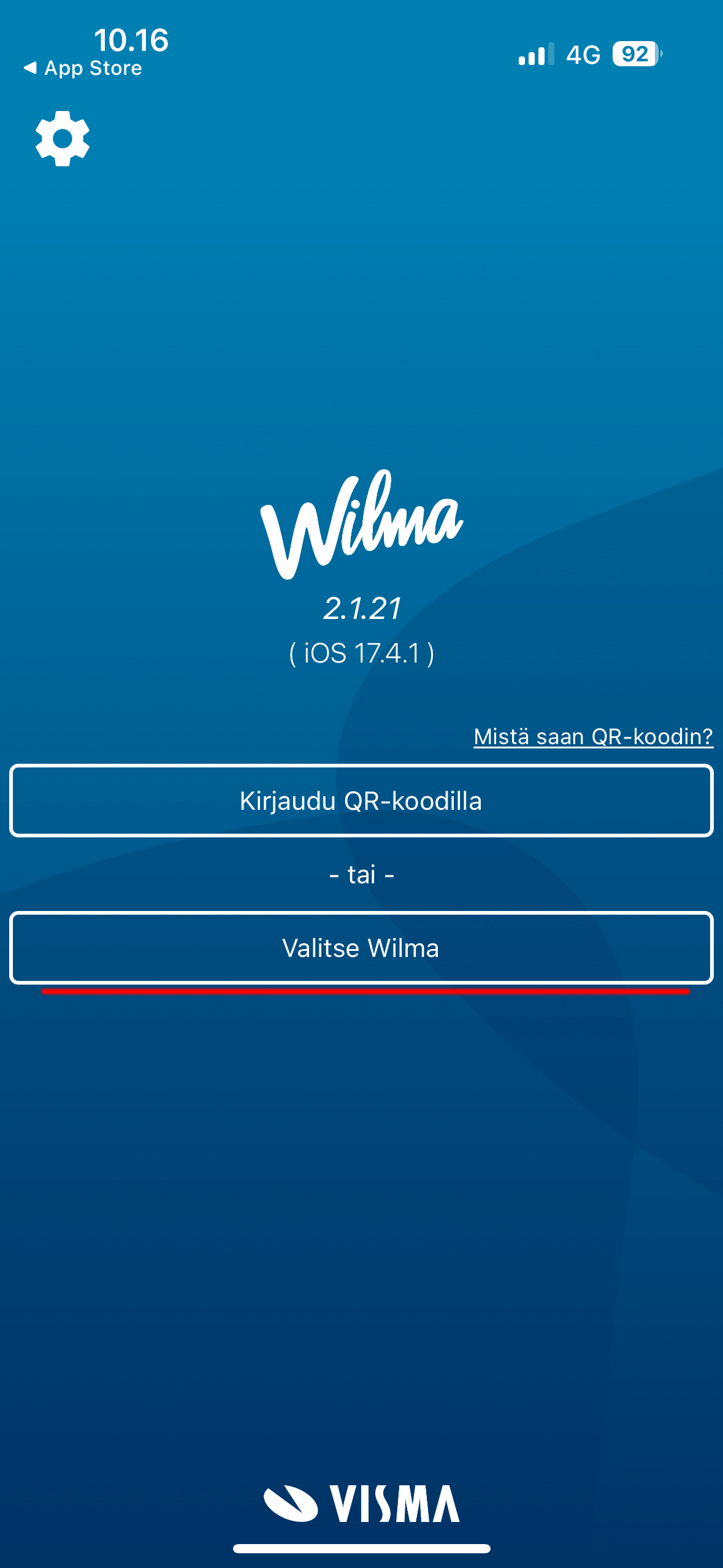 Wilman valikko.