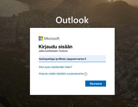 Kirjautumisikkuna