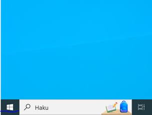 Hiirellä painetaan Windows kuvaketta